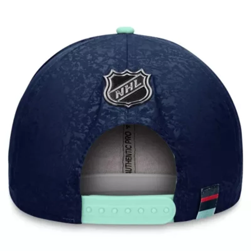 NHL Fanatics Deep Sea Blue/Light Seattle Kraken Authentic Pro Rink Two-Tone Snapback Hat