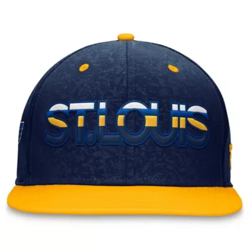 NHL Fanatics Navy/Gold St. Louis Blues Authentic Pro Rink Two-Tone Snapback Hat