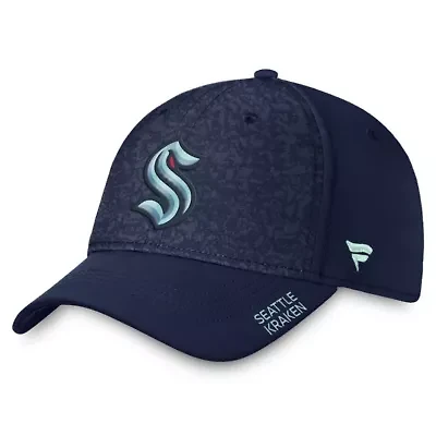 NHL Fanatics Deep Sea Seattle Kraken Authentic Pro Rink Flex Hat