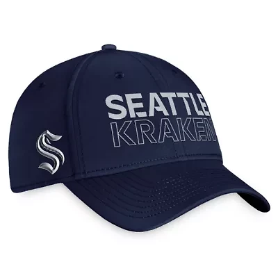 NHL Fanatics Deep Sea Seattle Kraken Authentic Pro Road Flex Hat