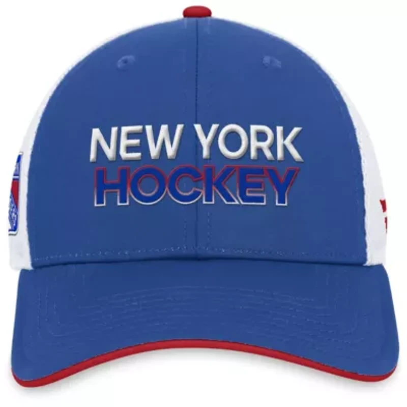 NHL Fanatics New York Rangers Authentic Pro Rink Trucker Adjustable Hat
