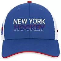 NHL Fanatics New York Rangers Authentic Pro Rink Trucker Adjustable Hat