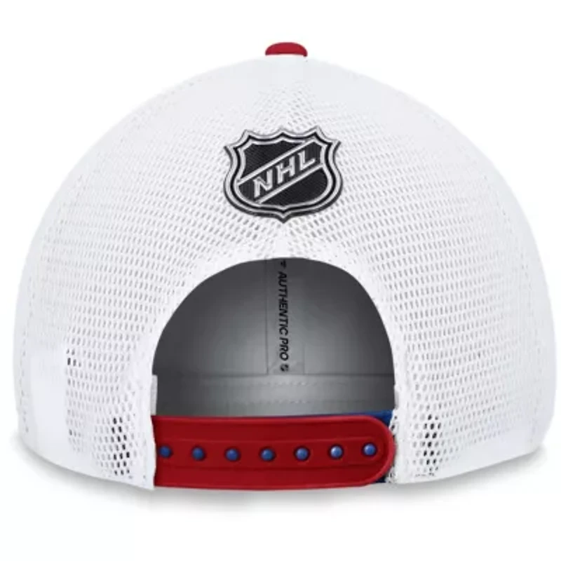 NHL Fanatics New York Rangers Authentic Pro Rink Trucker Adjustable Hat