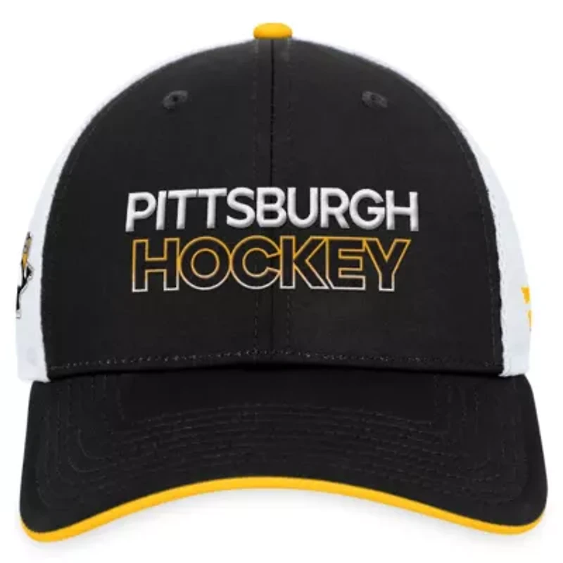 NHL Fanatics Pittsburgh Penguins Authentic Pro Rink Trucker Adjustable Hat