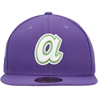 MLB Atlanta Braves Lime Side Patch 59FIFTY Fitted Hat