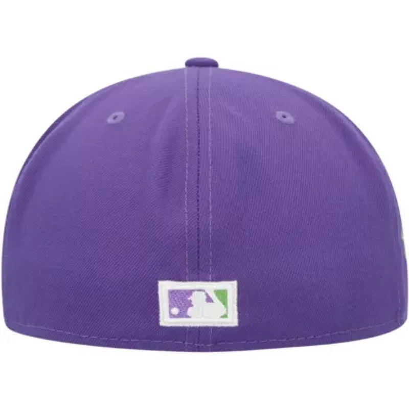 MLB Atlanta Braves Lime Side Patch 59FIFTY Fitted Hat