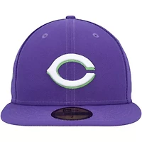 MLB Cincinnati Reds Lime Side Patch 59FIFTY Fitted Hat