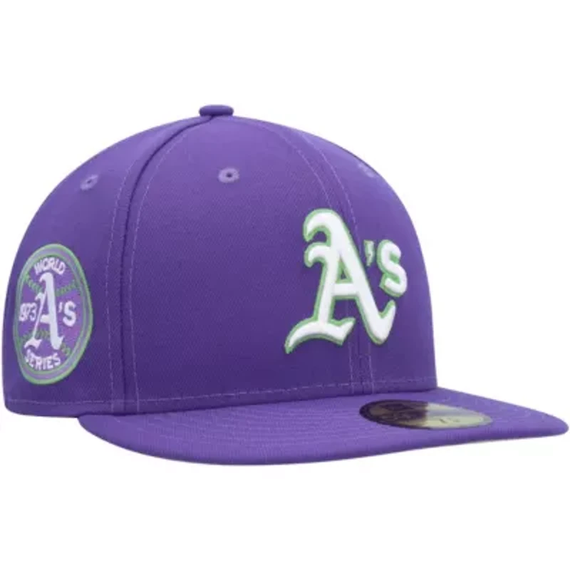 Oakland Athletics MLB Lime Side Patch 59FIFTY Fitted Hat