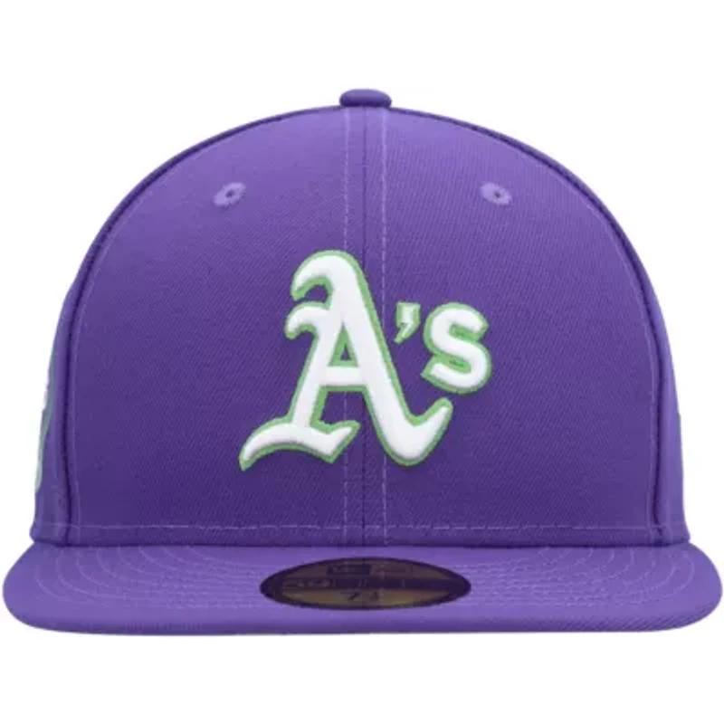 Oakland Athletics MLB Lime Side Patch 59FIFTY Fitted Hat