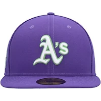 Oakland Athletics MLB Lime Side Patch 59FIFTY Fitted Hat