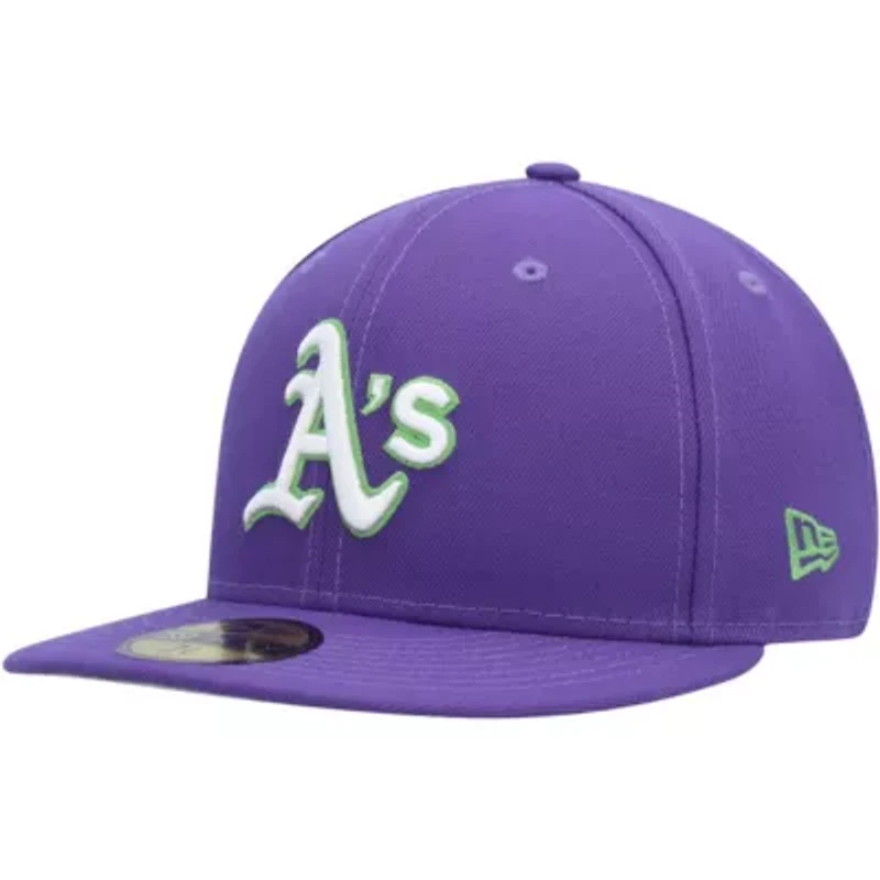 Oakland Athletics MLB Lime Side Patch 59FIFTY Fitted Hat