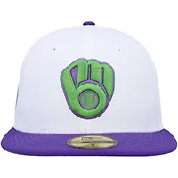MLB Milwaukee Brewers 50th Anniversary Side Patch 59FIFTY Fitted Hat