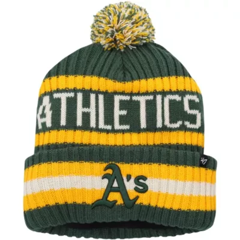 Oakland Athletics MLB Athletics Bering Cuffed Knit Hat with Pom