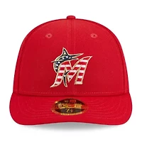 MLB Miami Marlins 2023 Fourth of July Low 59FIFTY Fitted Hat