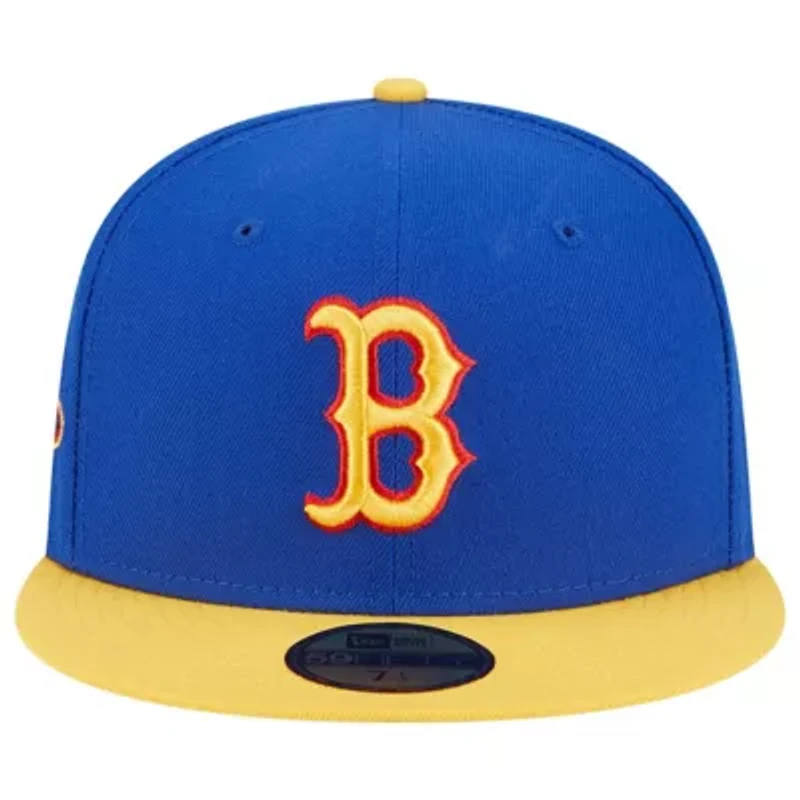Boston Red Sox MLB Royal/Yellow Empire 59FIFTY Fitted Hat