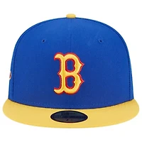 Boston Red Sox MLB Royal/Yellow Empire 59FIFTY Fitted Hat