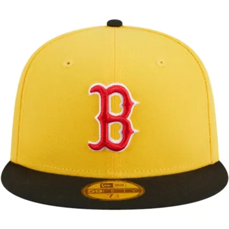 Boston Red Sox MLB Yellow/Black Grilled 59FIFTY Fitted Hat