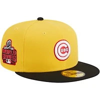 MLB Yellow/Black Chicago Cubs Grilled 59FIFTY Fitted Hat