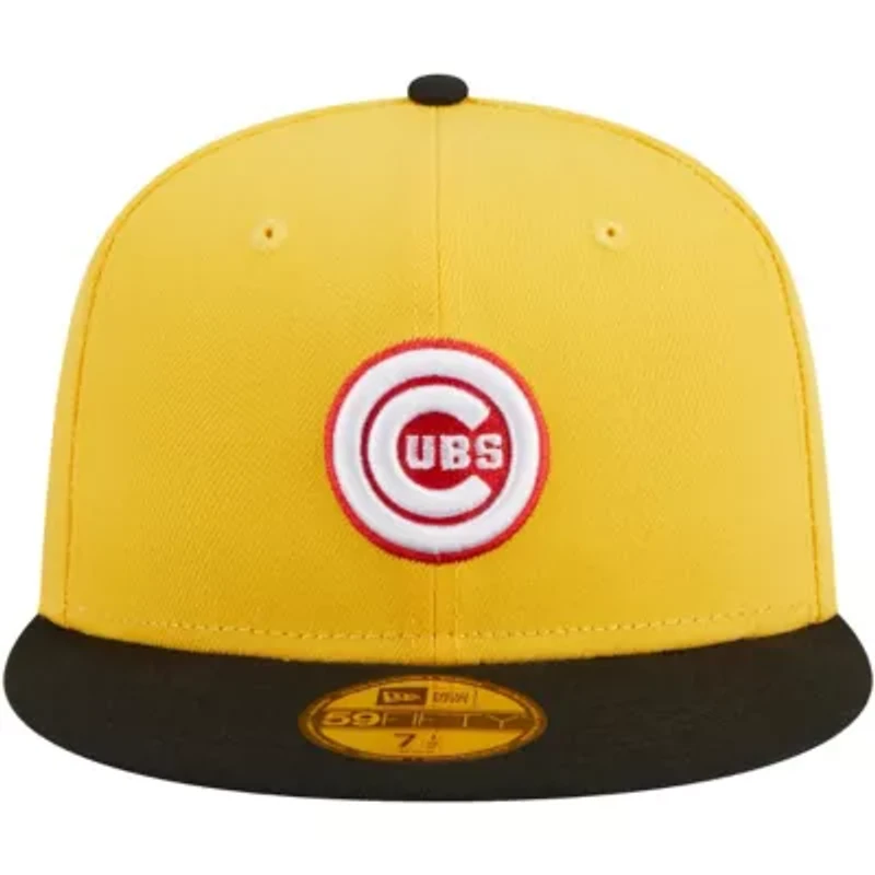 MLB Yellow/Black Chicago Cubs Grilled 59FIFTY Fitted Hat