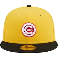 MLB Yellow/Black Chicago Cubs Grilled 59FIFTY Fitted Hat