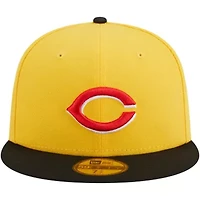 MLB Yellow/Black Cincinnati Reds Grilled 59FIFTY Fitted Hat