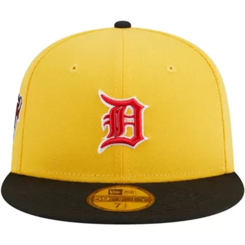 MLB Yellow/Black Detroit Tigers Grilled 59FIFTY Fitted Hat