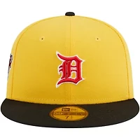 MLB Yellow/Black Detroit Tigers Grilled 59FIFTY Fitted Hat