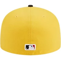 MLB Yellow/Black Detroit Tigers Grilled 59FIFTY Fitted Hat