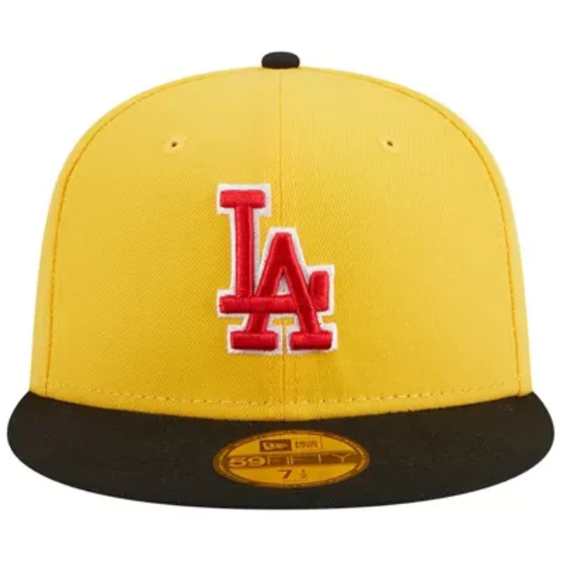 MLB Yellow/Black Los Angeles Dodgers Grilled 59FIFTY Fitted Hat