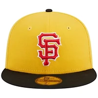 MLB Yellow/Black San Francisco Giants Grilled 59FIFTY Fitted Hat