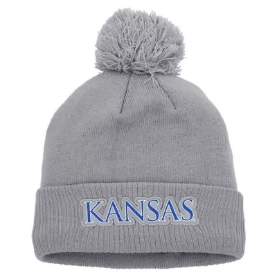 NCAA Kansas Jayhawks 2023 Sideline COLD.RDY Cuffed Knit Hat with Pom