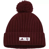 NCAA Texas A&M Aggies Modern Ribbed Cuffed Knit Hat with Pom
