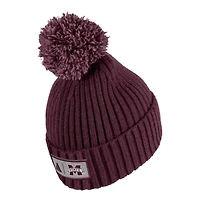 NCAA Mississippi State Bulldogs Modern Ribbed Cuffed Knit Hat with Pom