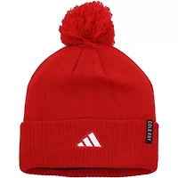 NCAA Nebraska Huskers 2023 Sideline COLD.RDY Cuffed Knit Hat with Pom