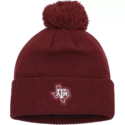 NCAA Texas A&M Aggies 2023 Sideline COLD.RDY Cuffed Knit Hat with Pom