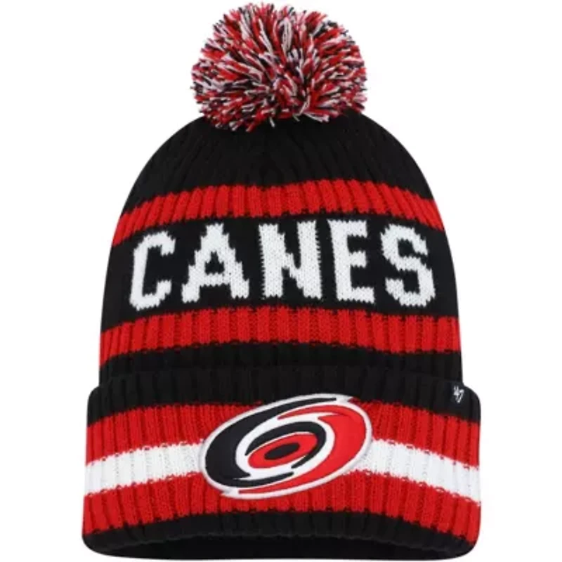 NHL Carolina Hurricanes Bering Cuffed Knit Hat with Pom