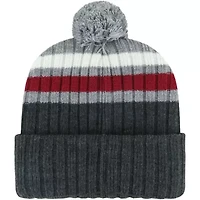 NCAA Arkansas Razorbacks Stack Striped Cuffed Knit Hat with Pom