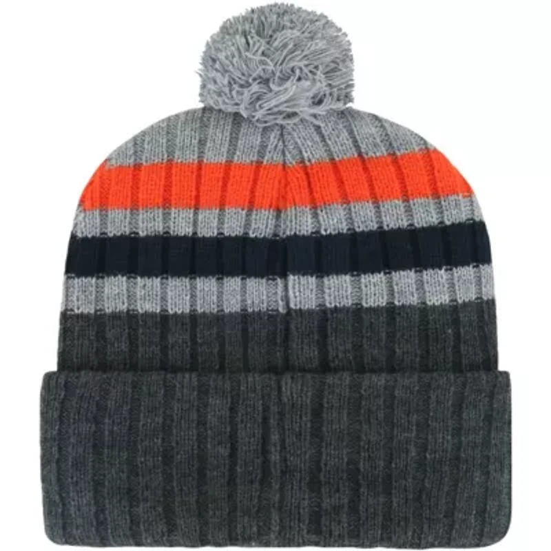 NCAA Auburn Tigers Stack Striped Cuffed Knit Hat with Pom