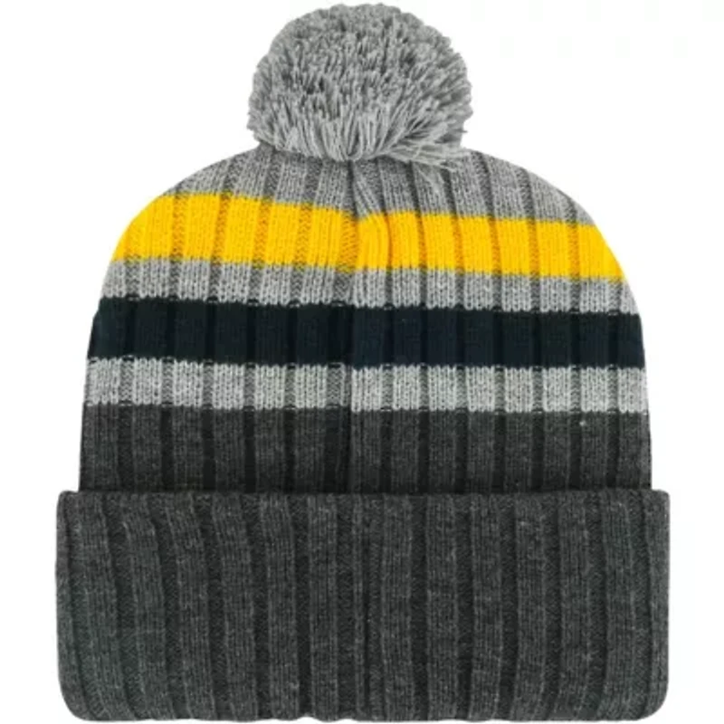 California Golden Bears NCAA Cal Bears Stack Striped Cuffed Knit Hat with Pom