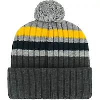 California Golden Bears NCAA Cal Bears Stack Striped Cuffed Knit Hat with Pom