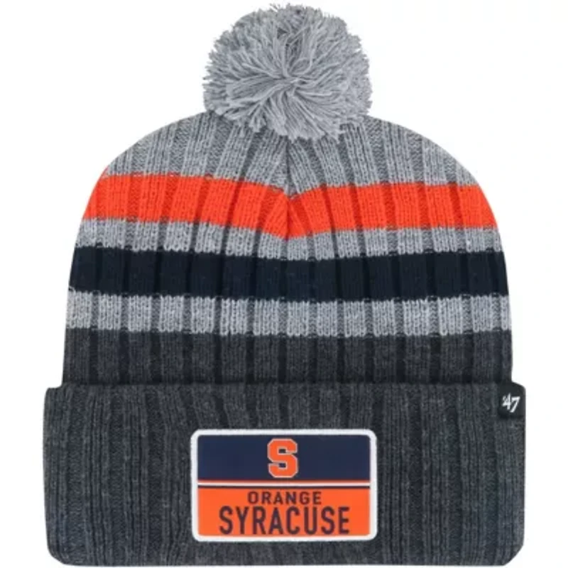 Syracuse Orange NCAA Syracuse Stack Striped Cuffed Knit Hat with Pom