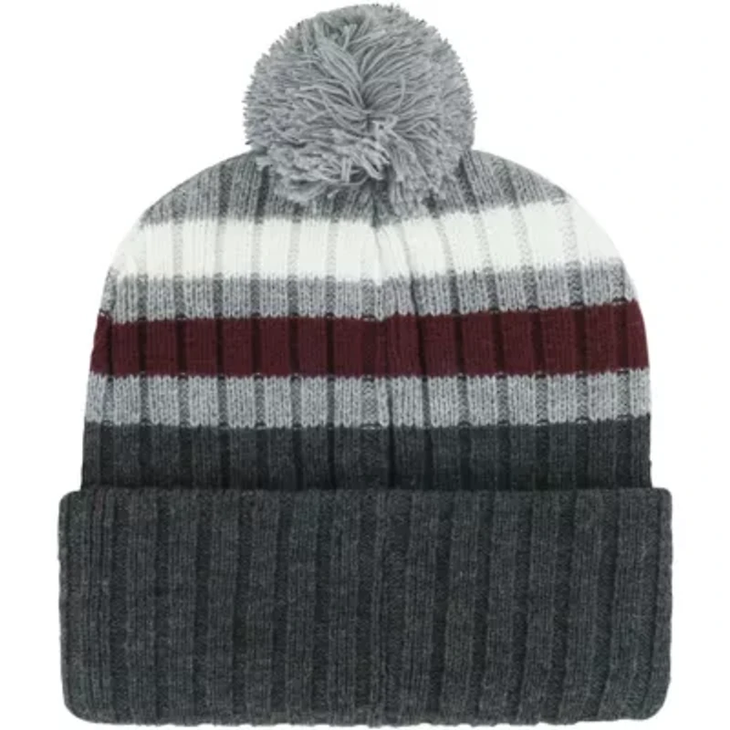 NCAA Texas A&M Aggies Stack Striped Cuffed Knit Hat with Pom