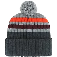 NCAA Virginia Tech Hokies Stack Striped Cuffed Knit Hat with Pom