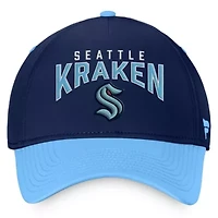 NHL Fanatics Deep Sea Blue/Light Seattle Kraken Fundamental 2-Tone Flex Hat