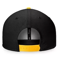NHL Fanatics Black/Gold Fundamental Colorblocked Snapback Hat