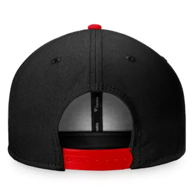 NHL Fanatics Black/Red Chicago Blackhawks Fundamental Colorblocked Snapback Hat