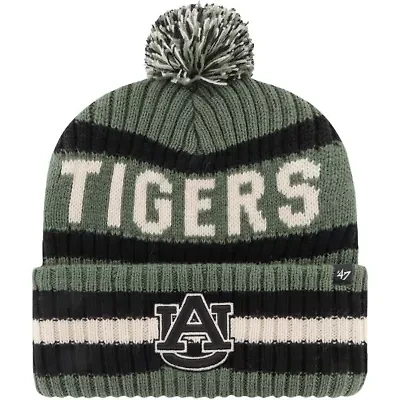 NCAA Auburn Tigers OHT Military Appreciation Bering Cuffed Knit Hat with Pom