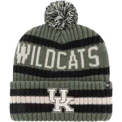 NCAA Kentucky Wildcats OHT Military Appreciation Bering Cuffed Knit Hat with Pom