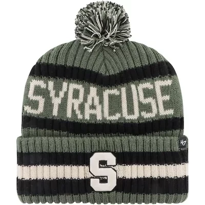 Syracuse Orange NCAA Syracuse OHT Military Appreciation Bering Cuffed Knit Hat with Pom