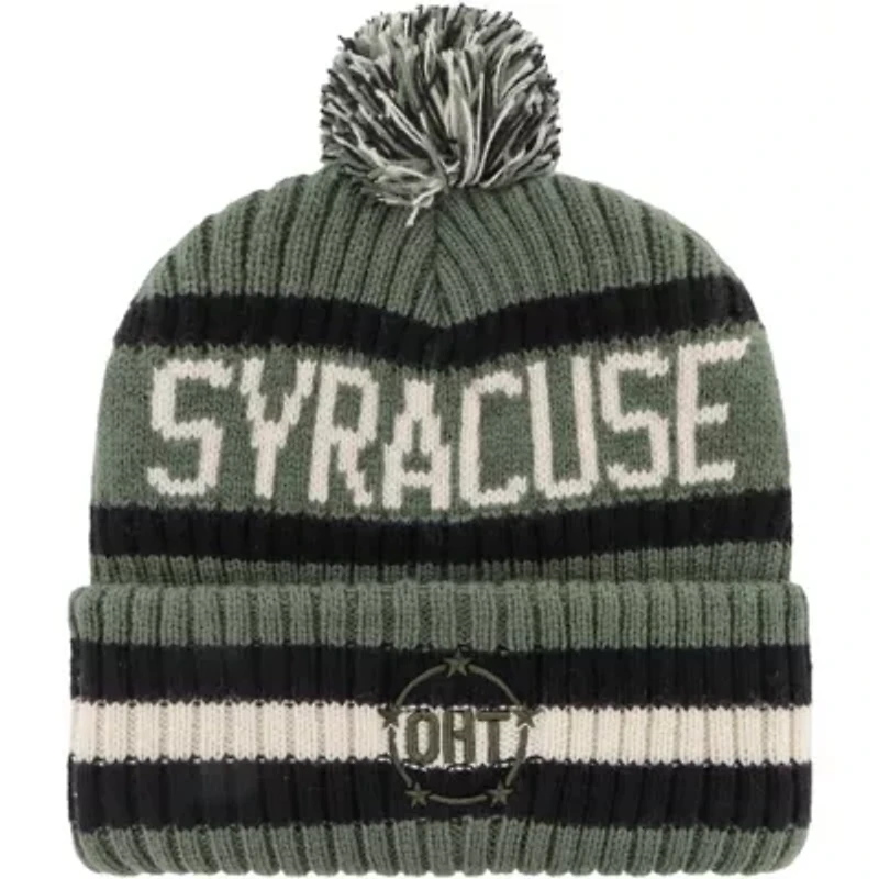 Syracuse Orange NCAA Syracuse OHT Military Appreciation Bering Cuffed Knit Hat with Pom